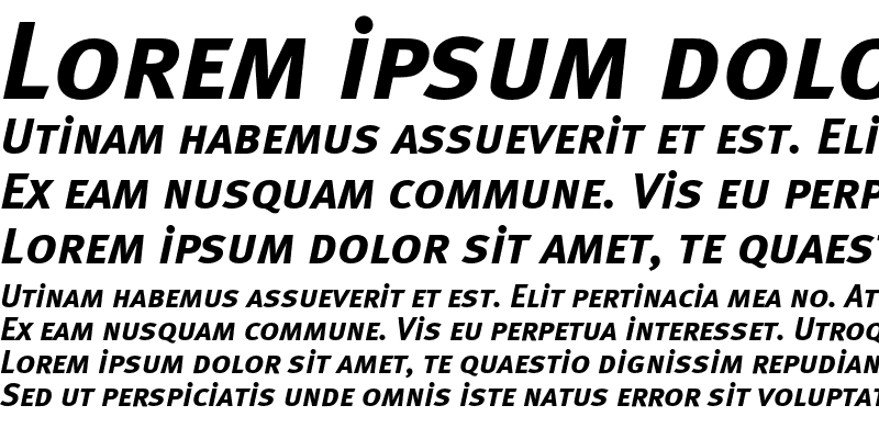 Sample of MetaBoldTurkLF Caps Italic