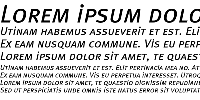 Sample of MetaBookTurkLF Caps Italic