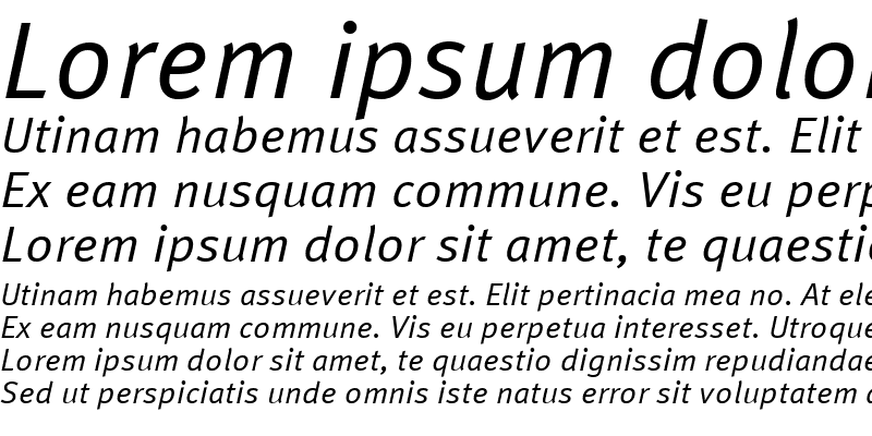 Sample of MetaKorrespondenz Italic