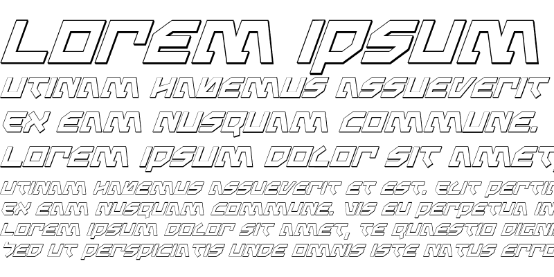 Sample of Metal Storm 3D Italic