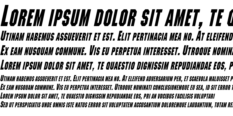 Sample of MetalEncasementCondensed Italic