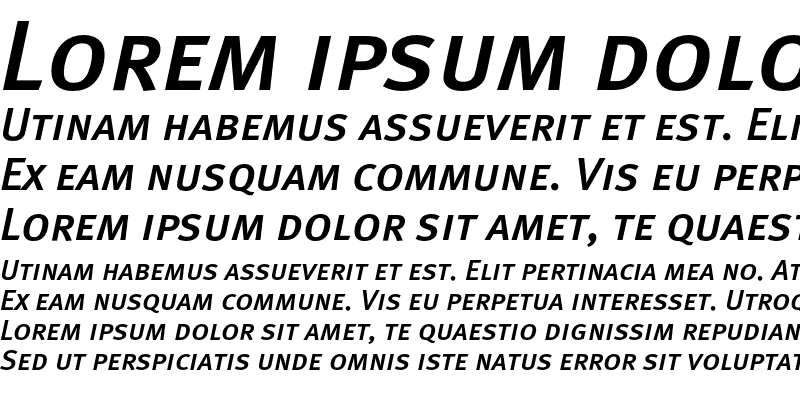 Sample of MetaMediumCapsLFC Italic