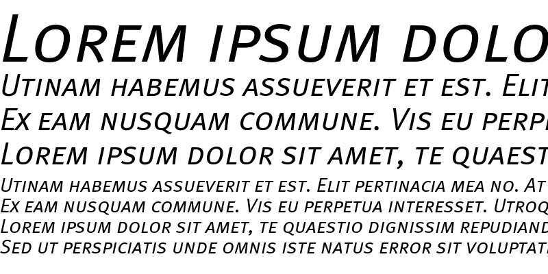 Sample of MetaNormalCapsC Italic