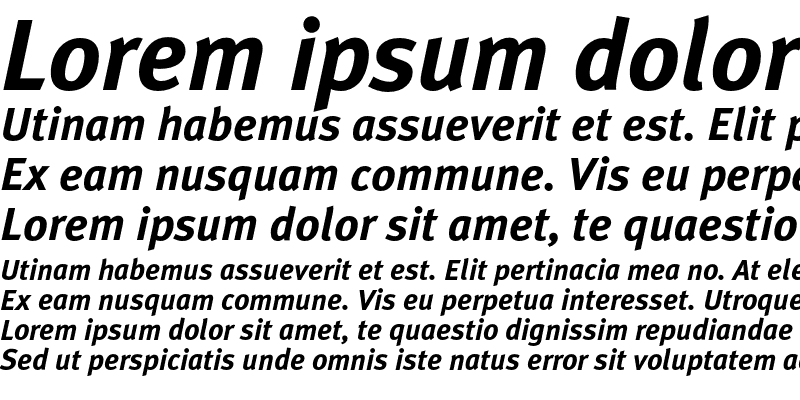 Sample of MetaPlus Bold Italic