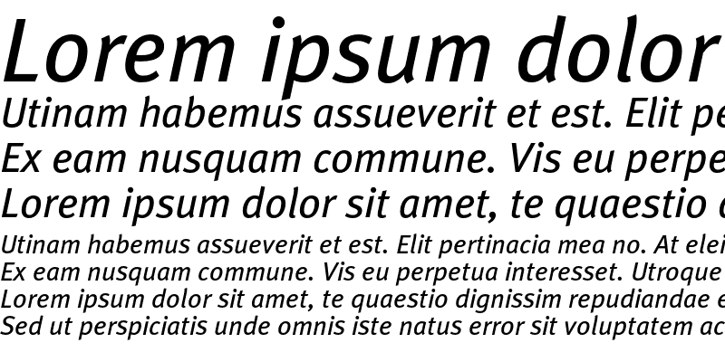 Sample of MetaPlus Book Italic