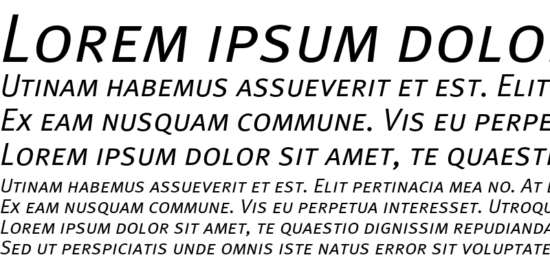 Sample of MetaPlus Caps Italic