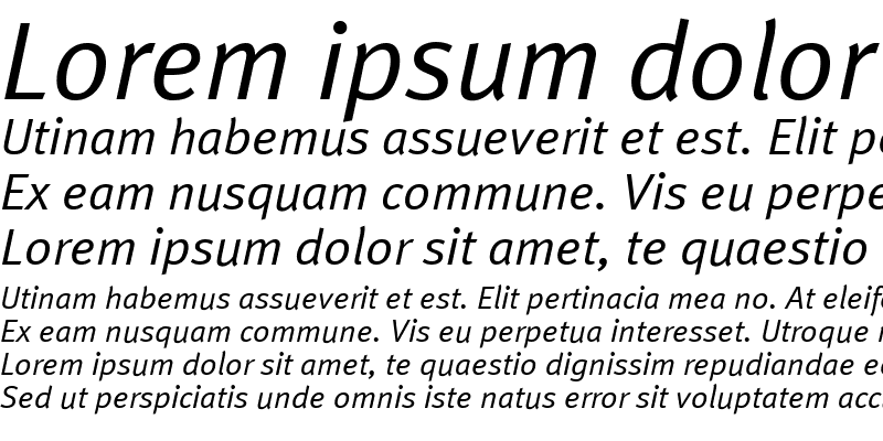 Sample of MetaPlus Italic