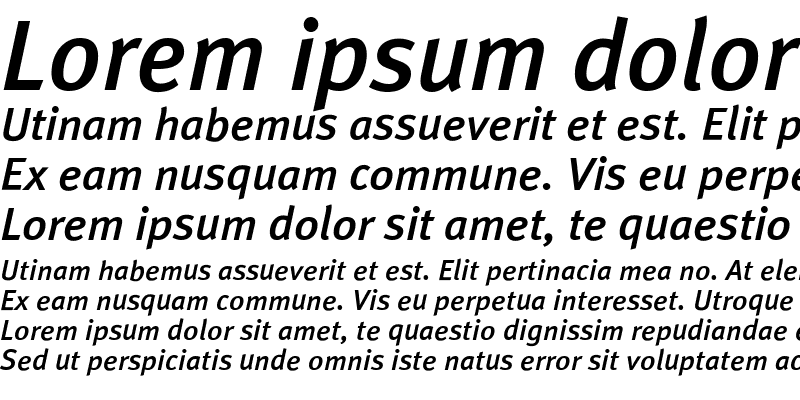 Sample of MetaPlus Medium Italic