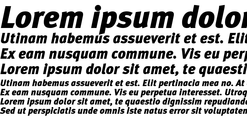 Sample of MetaPlusBlack Italic