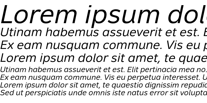 Sample of Metron Text Pro Italic