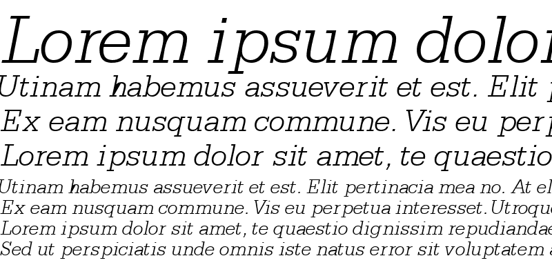 Sample of MetronLightSSK Italic
