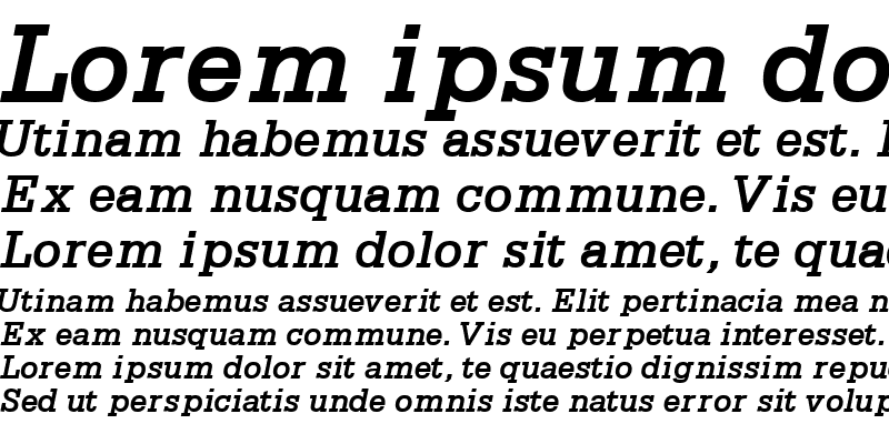Sample of MetronSSK Bold Italic