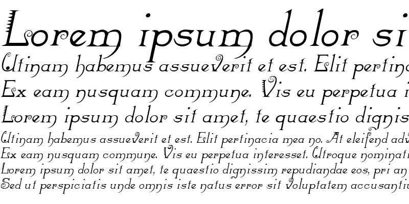 Sample of Mexacali Italic