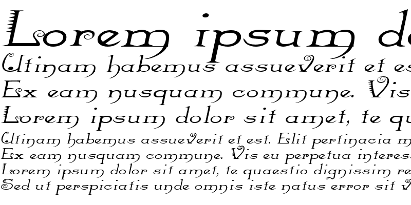 Sample of MexacaliExtended Italic