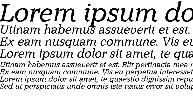 Sample of MichaelBeckerAntique Italic