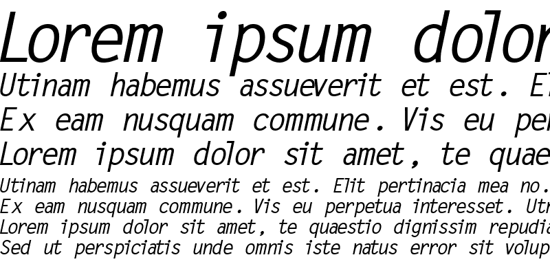 Sample of Microfine SSi Bold Italic
