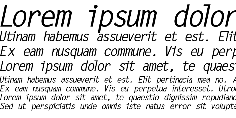 Sample of MicrofineSSK Bold Italic