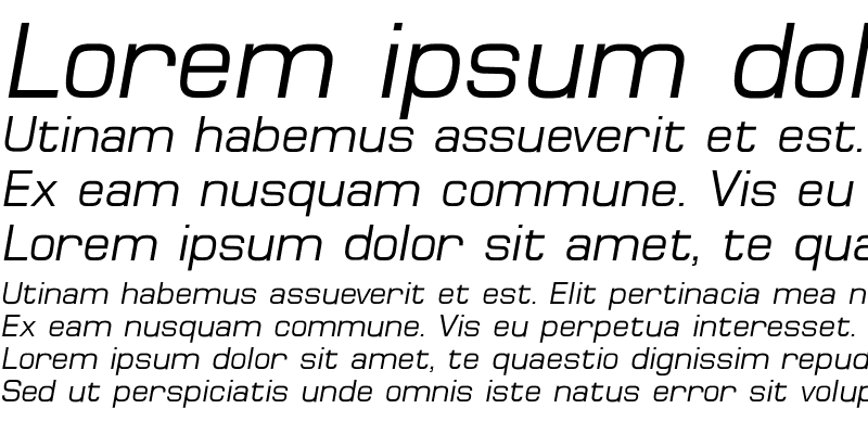 Sample of MicroFLF Medium Italic