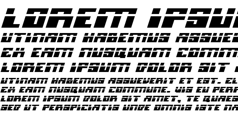 Sample of Micronian Expanded Laser Italic Expanded Italic