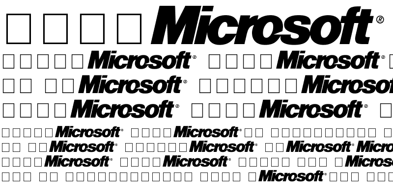 Sample of Microsoft Logo Regular