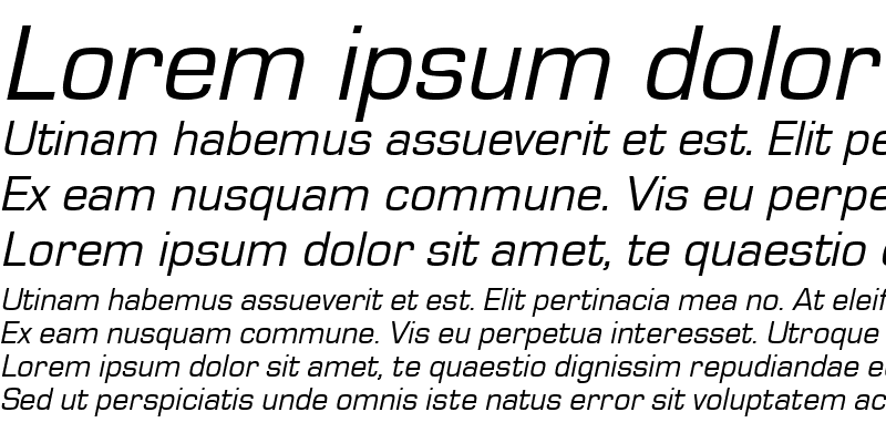 Sample of MicroSquare Italic