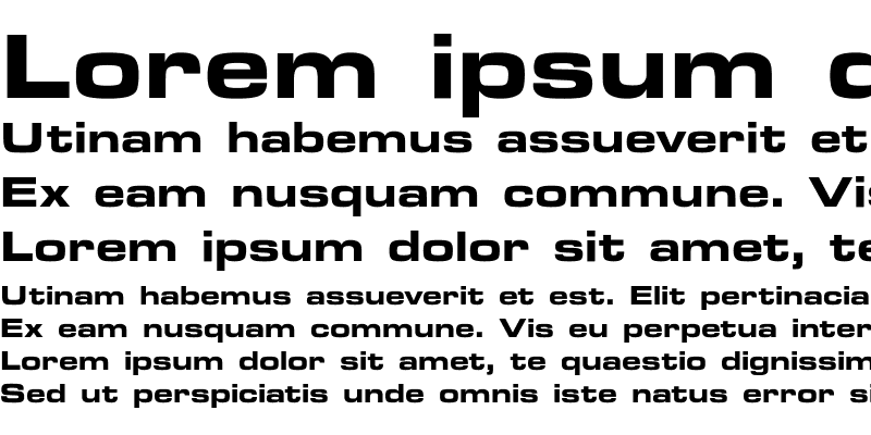 Sample of Microstyle Extended Bold
