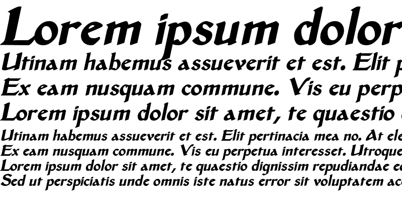 Sample of MiddleAges HeavyItalic