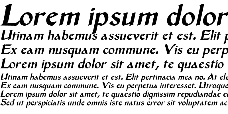 Sample of MiddleAges Italic