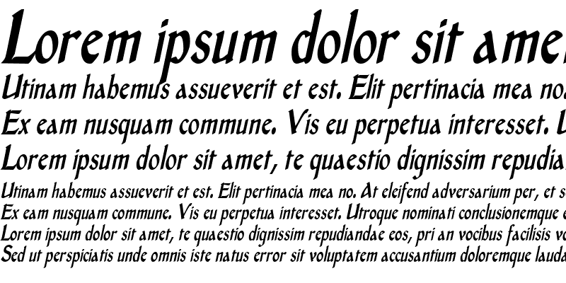 Sample of MiddleAgesCondensed Italic