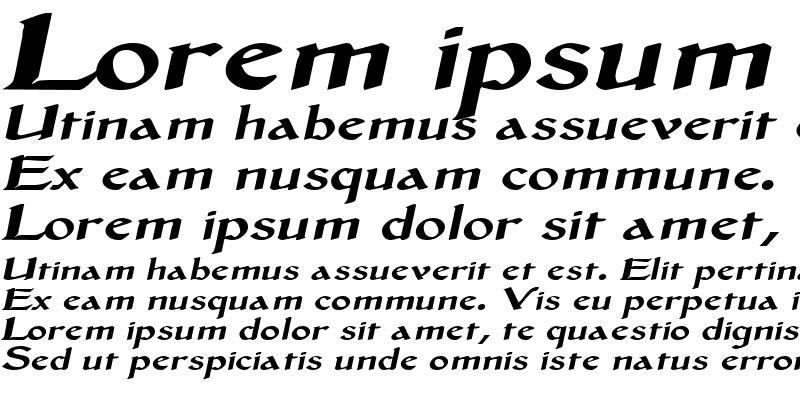 Sample of MiddleAgesExtended Italic