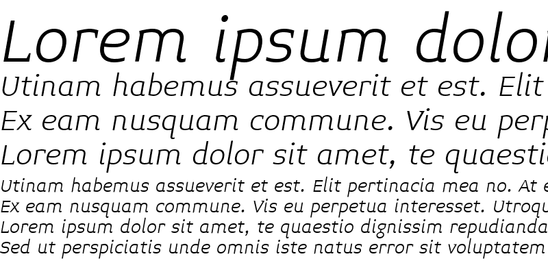 Sample of Midiet Serif Italic Light