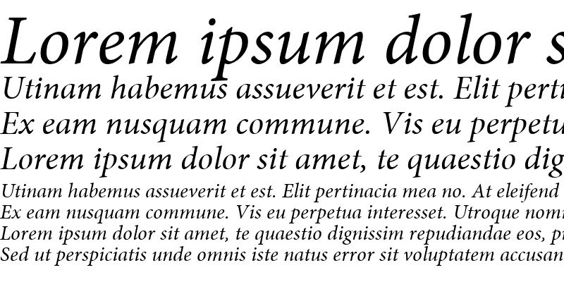 Sample of Mignon Italic