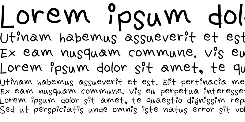 Sample of Mikiyu Font Alphabet Regular
