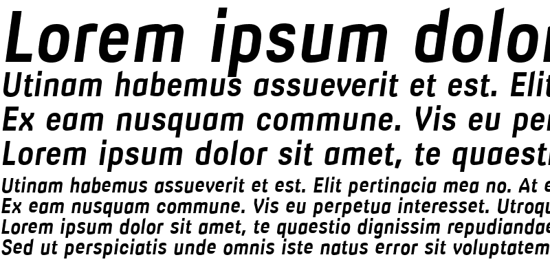 Sample of Milibus Bold Italic