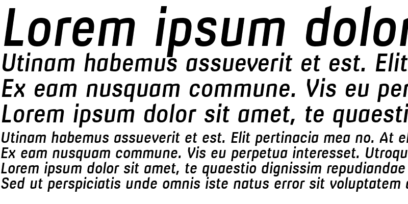 Sample of Milibus SemiBold Italic