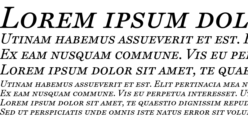 Sample of Miller Text SC Italic