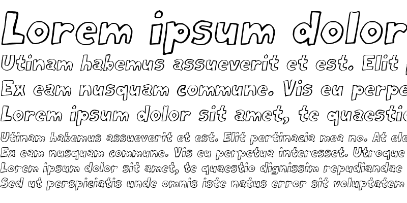 Sample of Milord Italic