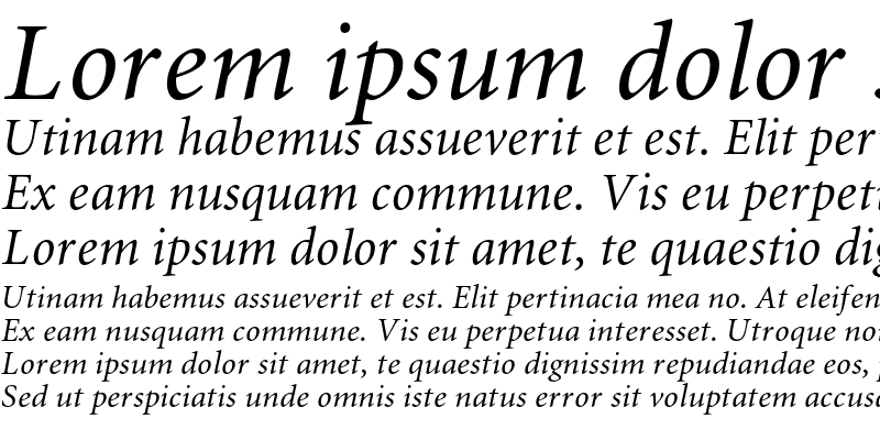 Sample of MiniatureC Italic