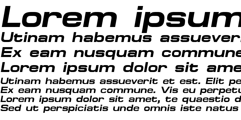 Sample of Minima Expanded SSi Bold Italic