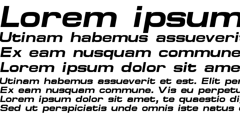 Sample of MinimaExpandedSSK Bold Italic
