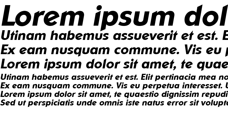 Sample of Minimal SF Bold Italic