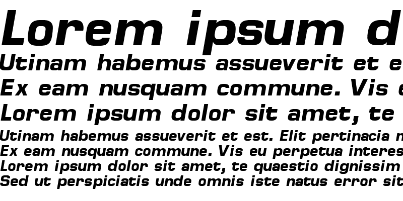 Sample of MinimaSSK Bold Italic