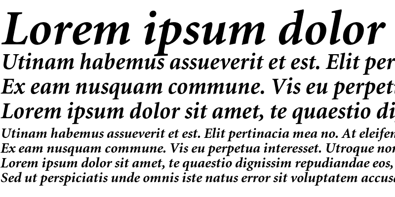Sample of Minion Bold Italic