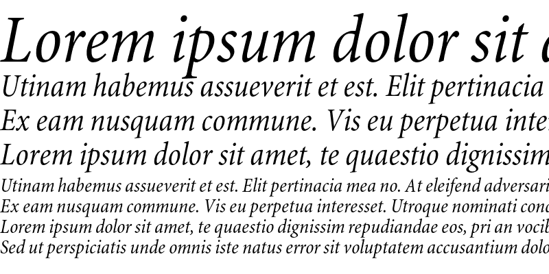 Sample of Minion Condensed Italic
