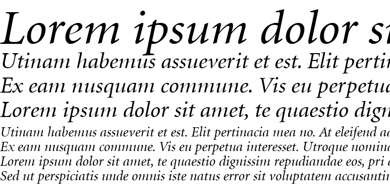 Sample of Minion Cyr Regular Italic