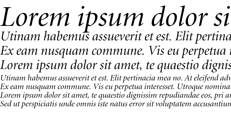 Sample of Minion Italic Display