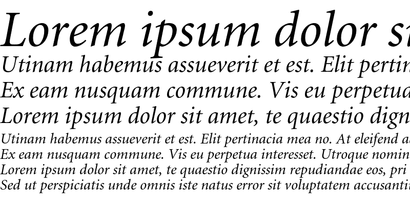 Sample of Minion Italic