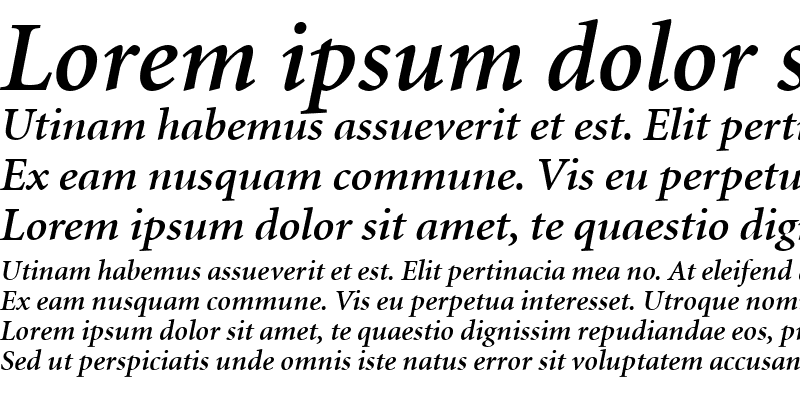 Sample of Minion LT Bold Italic