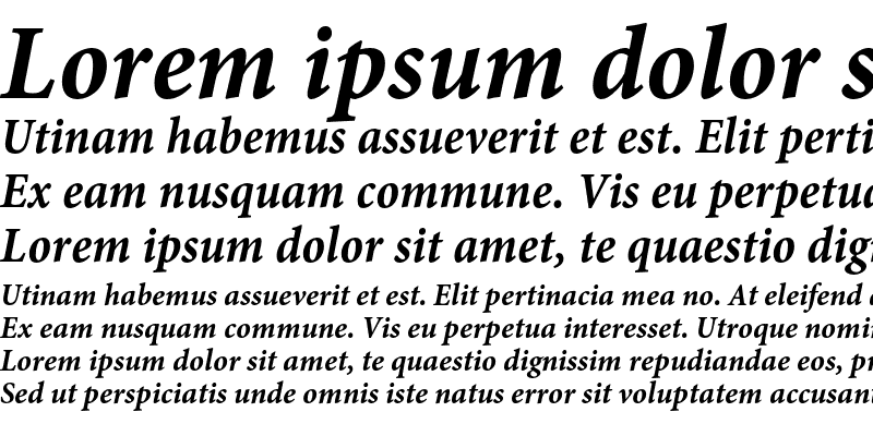 Sample of Minion Pro Bold Cond Italic Caption