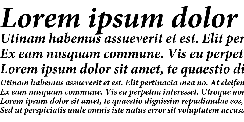 Sample of Minion Pro Bold Italic